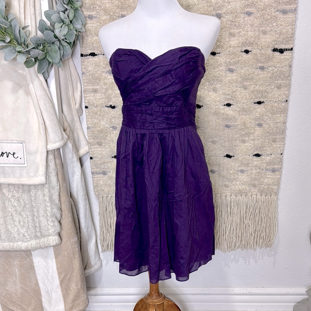 Express Elegant Purple Strapless Dress size S